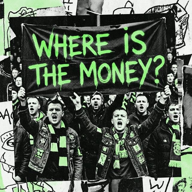 Football fans protesting against financial mismanagement at their club